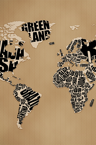 wallpaper earth map. Typographic World Map Desktop