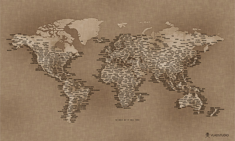 wallpaper earth map. The World Map of Small Towns