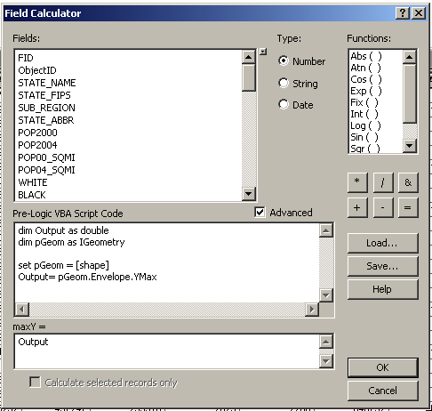 arcmap field calculator