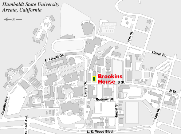 Location of Broookins House