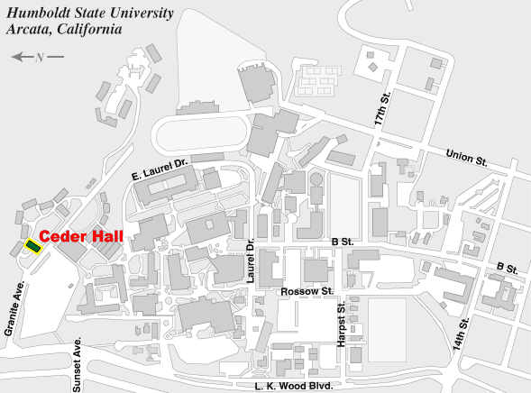 Location of Ceder Hall