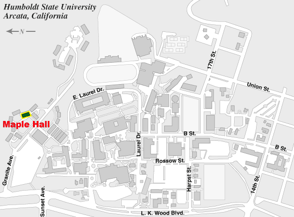 Location of Maple Hall