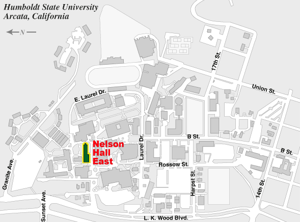 Location of Nelson Hall East
