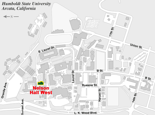 Location of Nelson Hall West