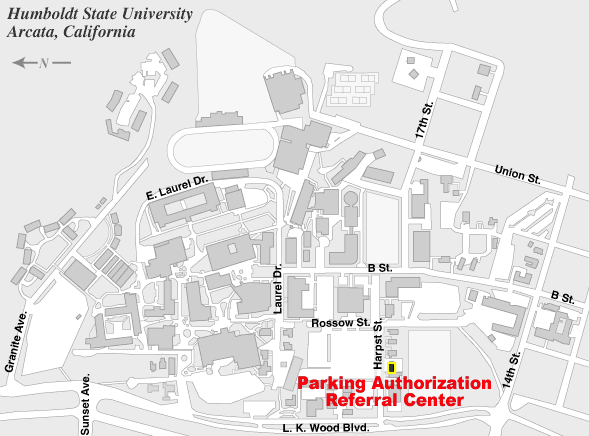 Location of Parking Auth. Referrel Center