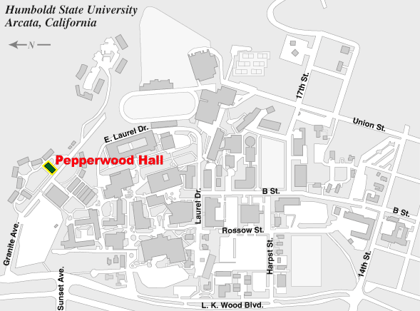 Location of Pepperwood Hall