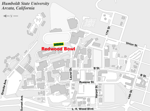 Location of Redwood Bowl