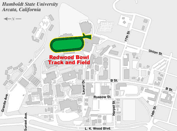Location of Redwood Bowl Track and Field