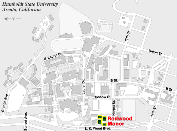 Location of Redwood Manor