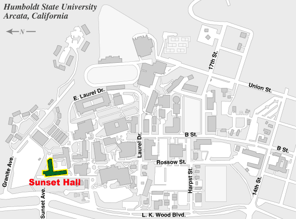 Location of Sunset Hall
