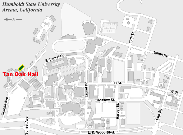 Location of Tan Oak Hall