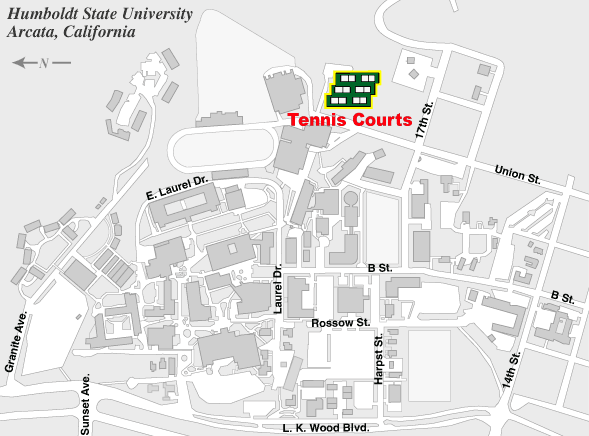 Location of Tennis Courts