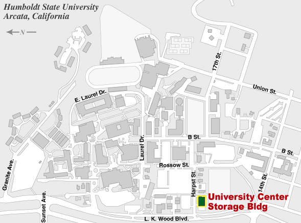 Location of University Center Storage Bldg